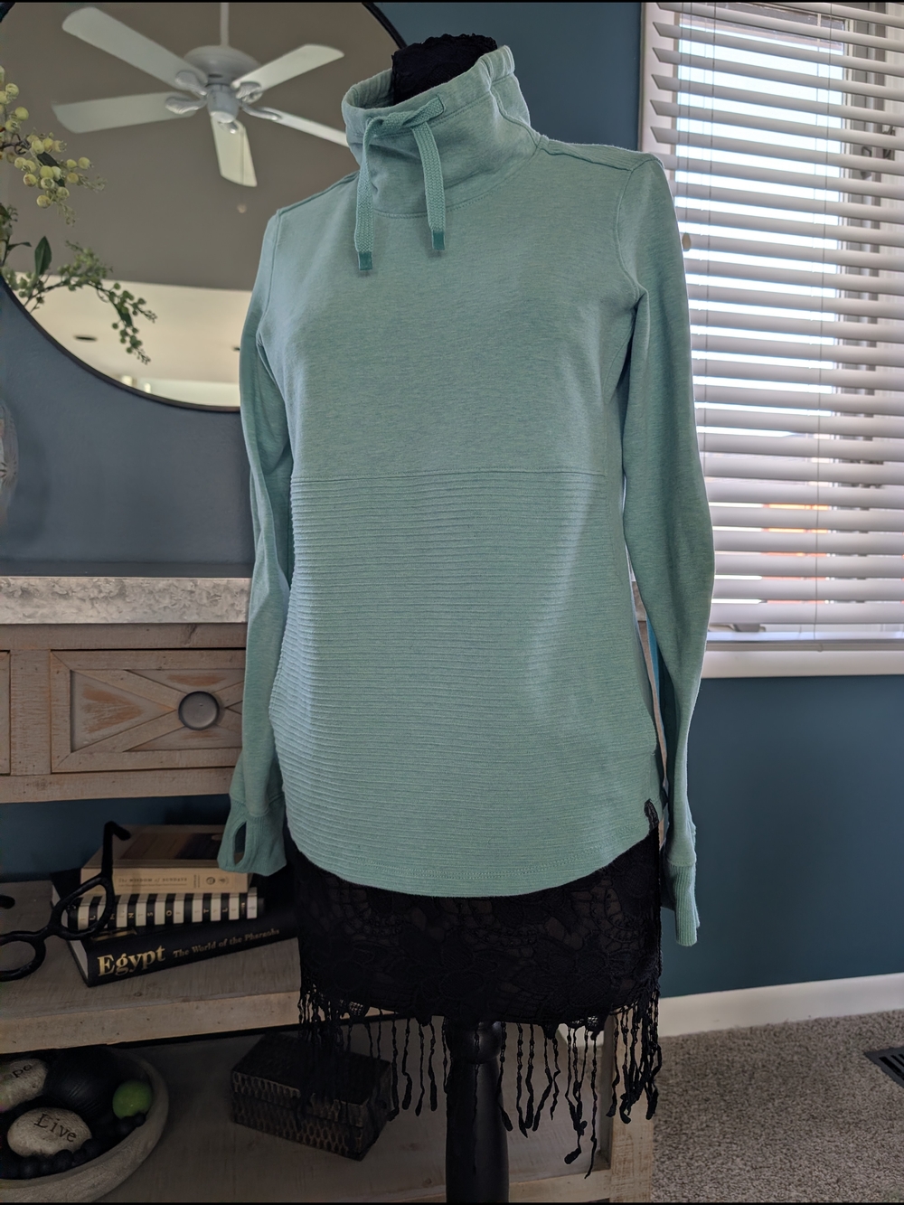 L.L.Bean Light Aqua Pullover Top